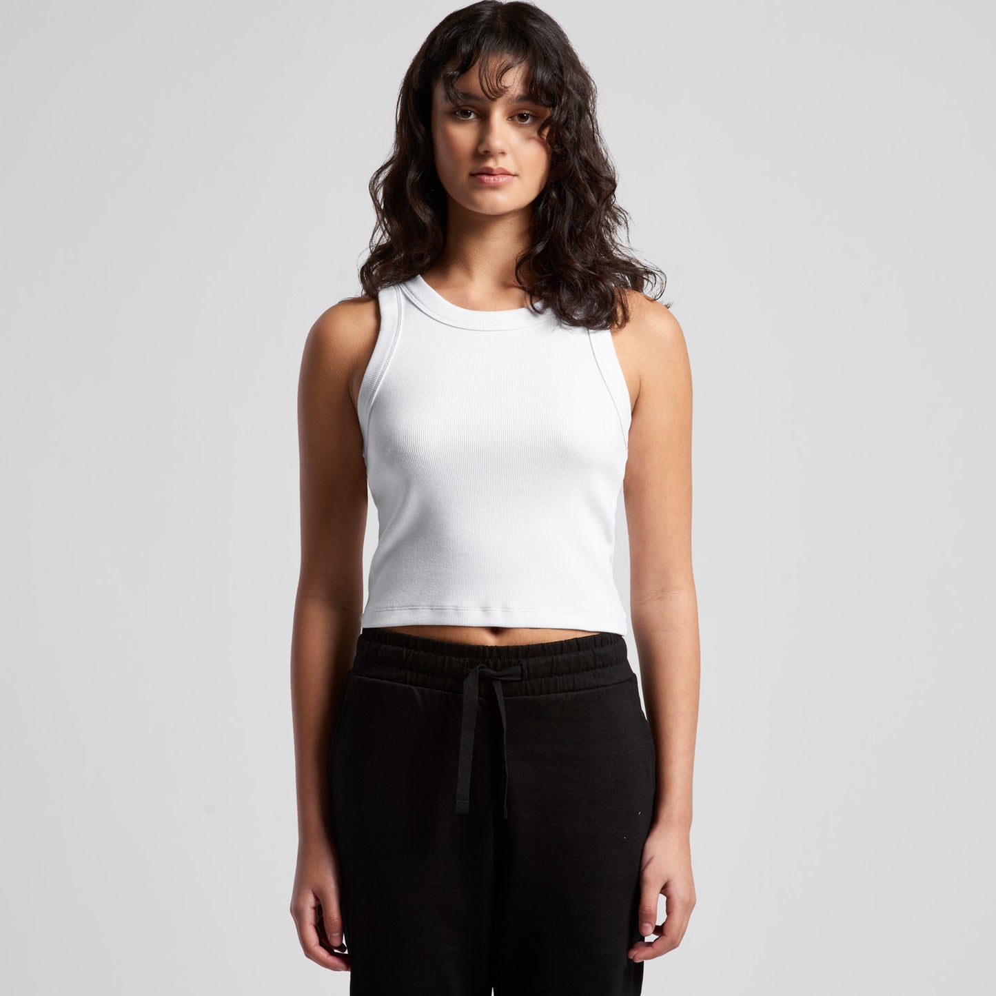 Wo's Organic Rib Crop Tank by AS Colour