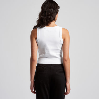 Wo's Organic Rib Crop Tank by AS Colour