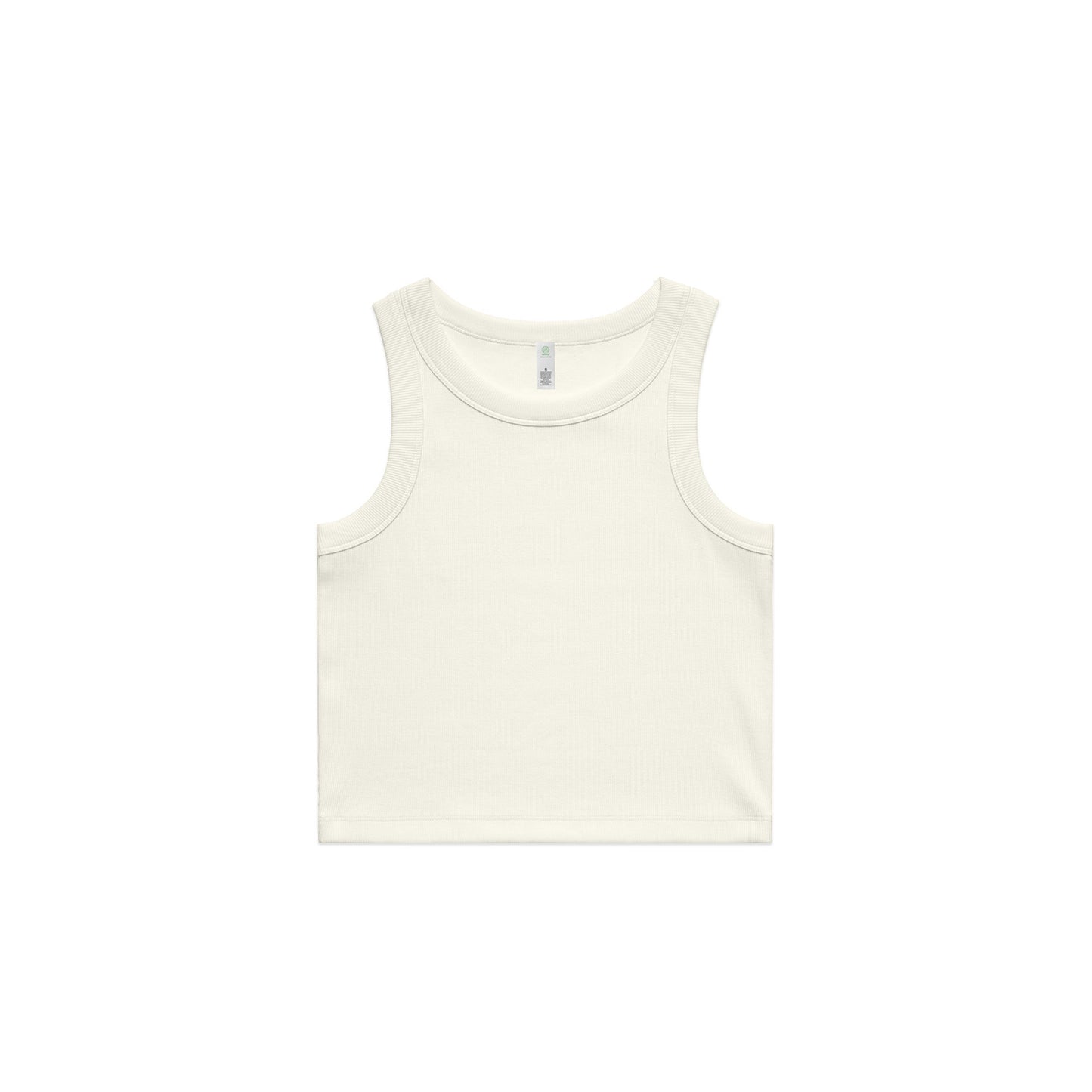 Wo's Organic Rib Crop Tank by AS Colour