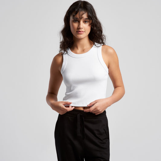 Wo's Organic Rib Crop Tank by AS Colour