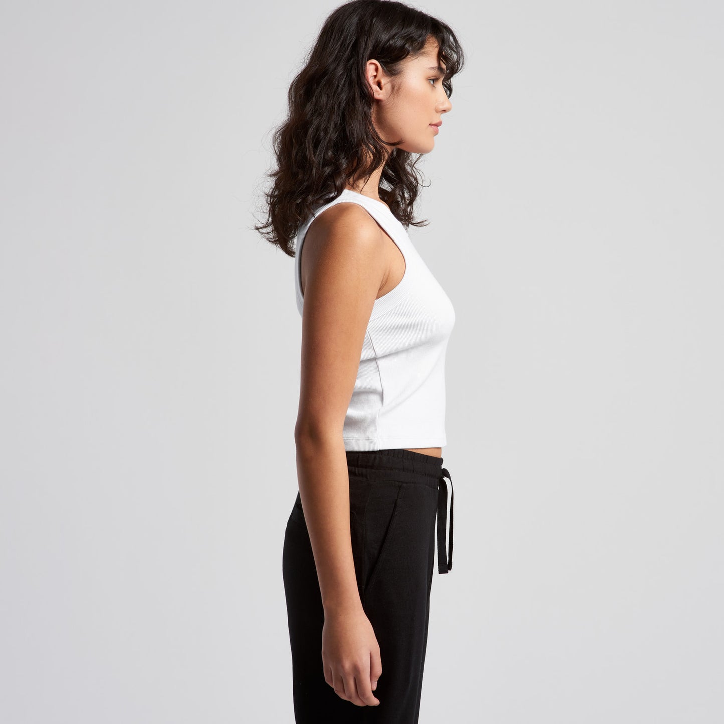 Wo's Organic Rib Crop Tank by AS Colour