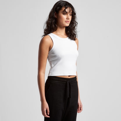 Wo's Organic Rib Crop Tank by AS Colour